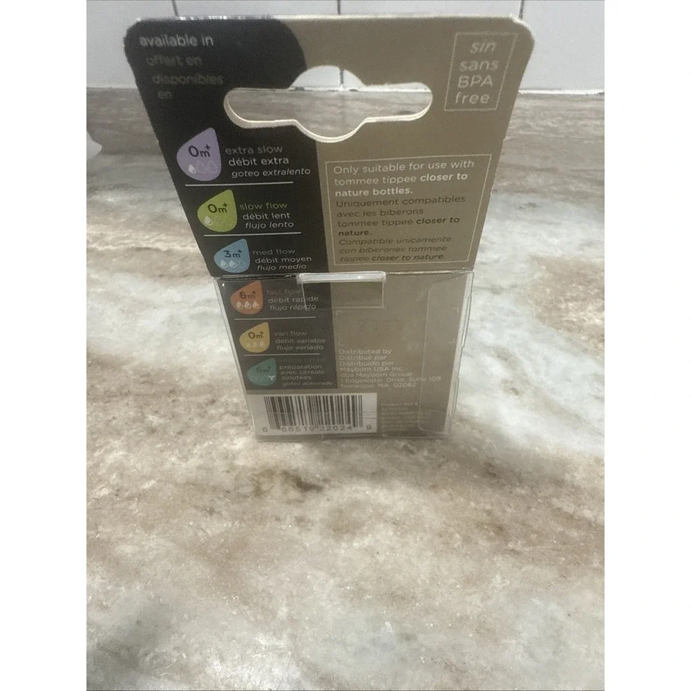 Tommee Tippee Natural Start Fast Flow Feeding Nipples 6M+ 2pc New Baby Bottle